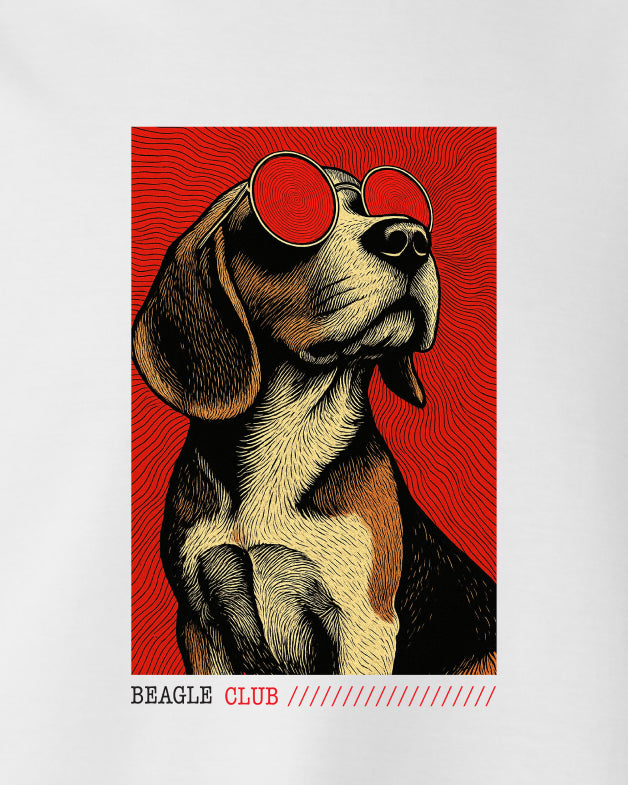 Beagle Club Oversized T-Shirt | Cool Dog Tee – Happy Pet Shop